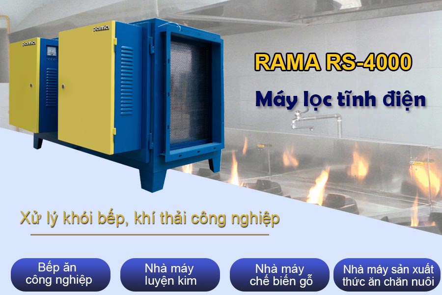 Máy lọc tĩnh điện xử lý khí thải công nghiệp Rama RS-4000
