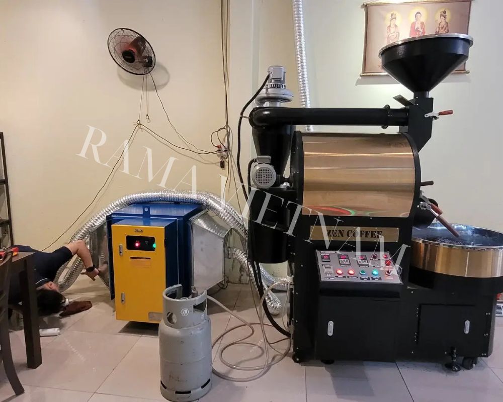 Xử lí mùi máy rang cà phê tại Quận 7, thành phố Hồ Chí Minh với máy lọc tĩnh điện Rama R6000