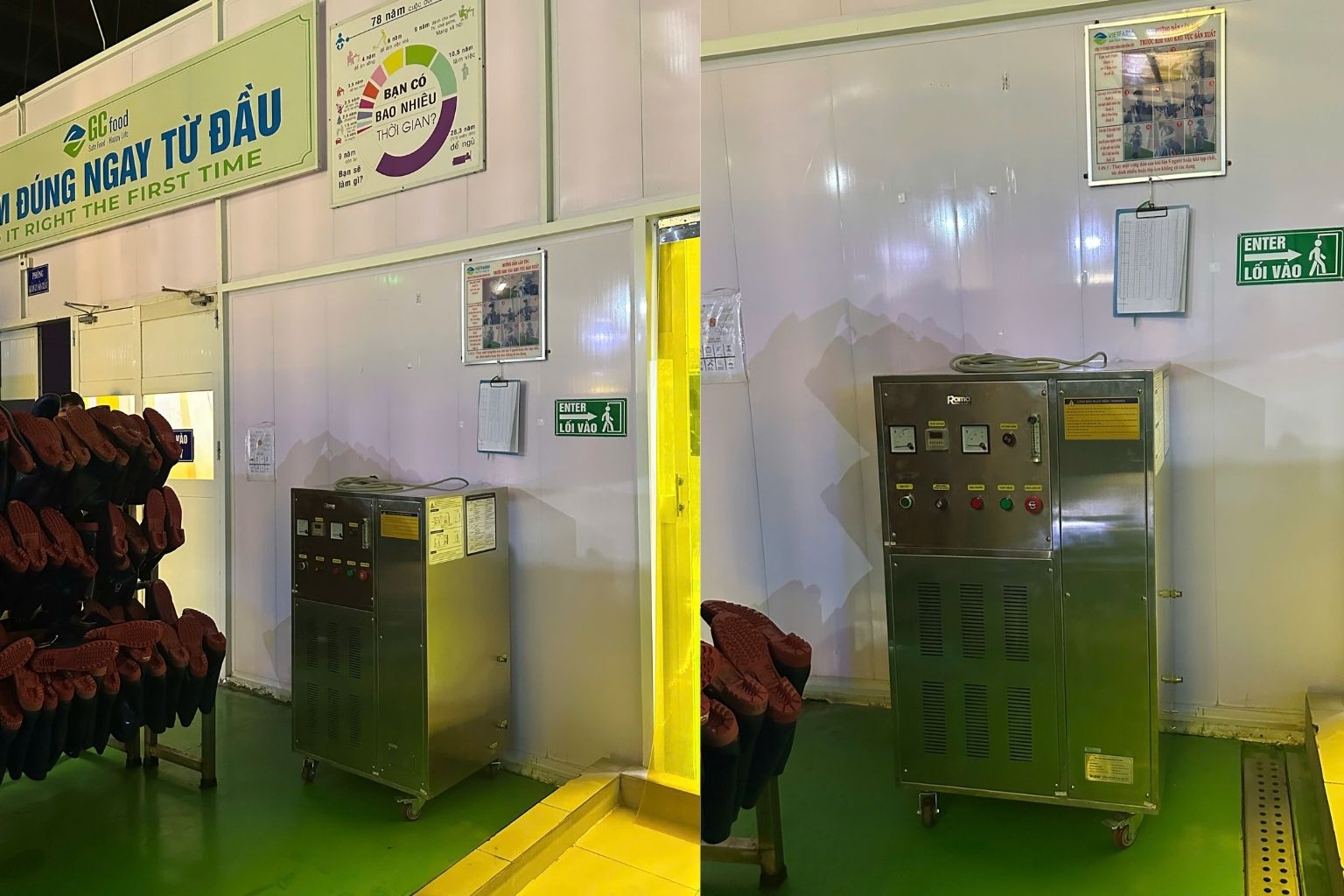 Máy sục ozone rửa rau quả được ứng dụng trong nhiều đơn vị sản xuất