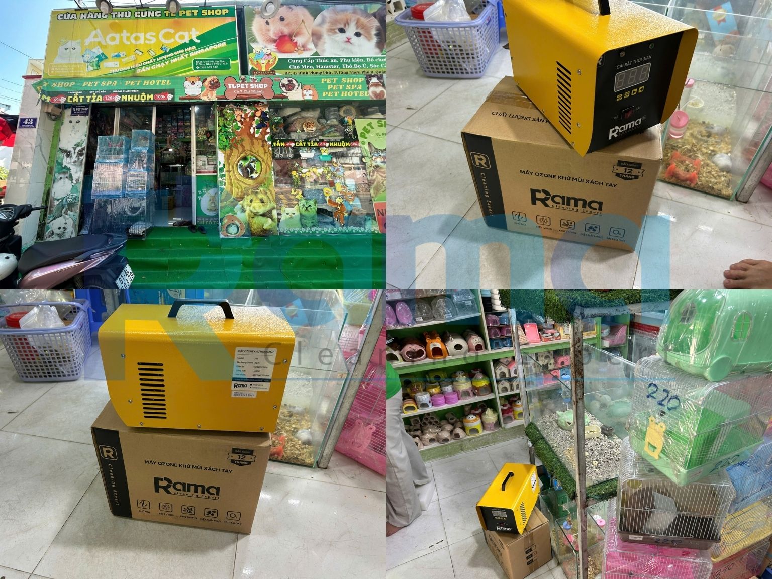 TL Pet Shop lựa chọn máy khử mùi xách tay đa năng Rama R5 xử lý mùi thú cưng