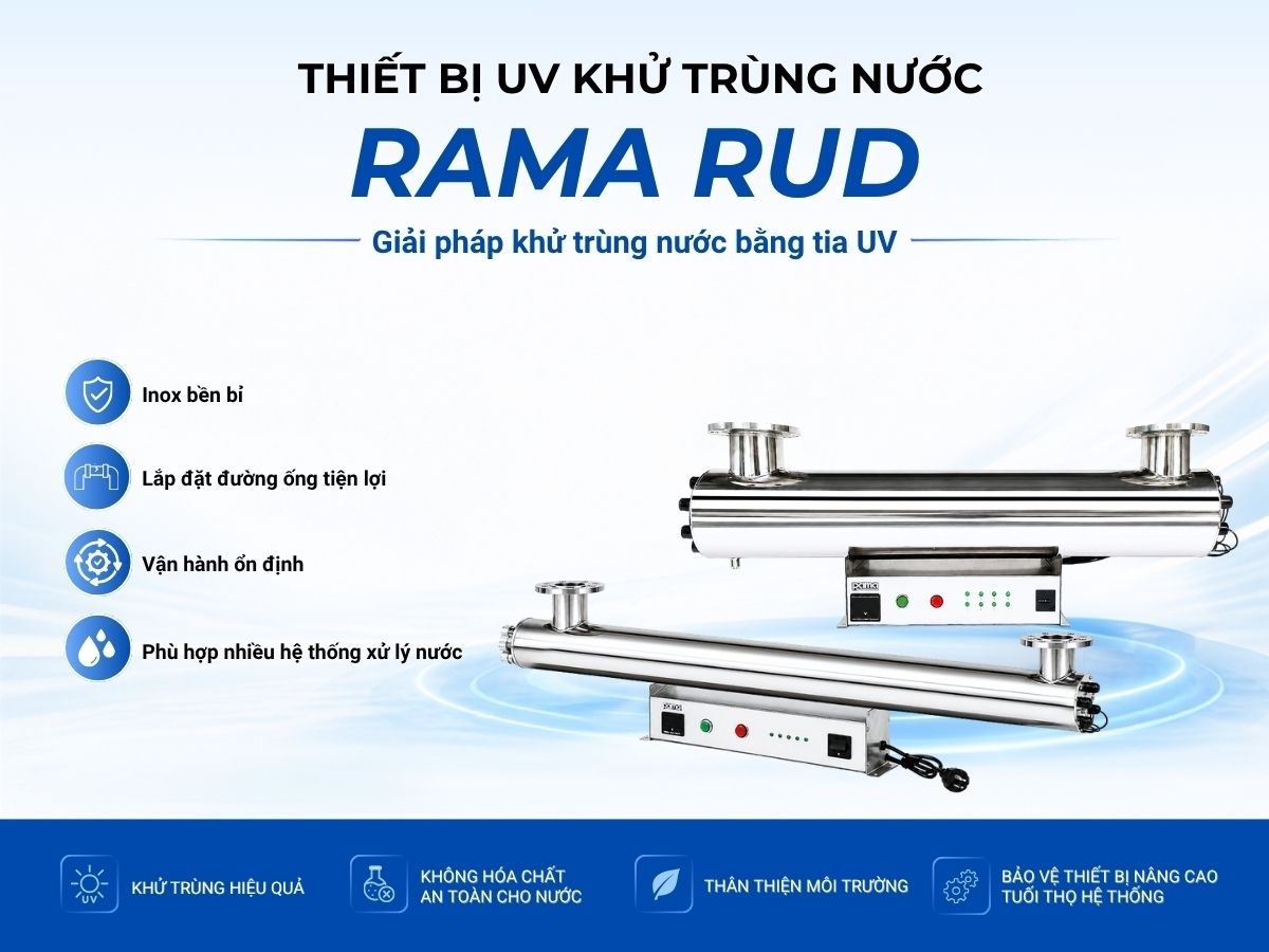 Thiết bị UV xử lý nước hồ cá Rama RUD-3B80W – Giải pháp kiểm soát vi sinh bằng UV-C