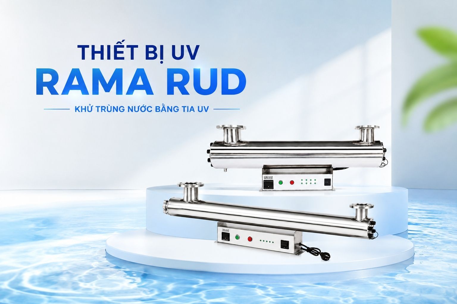 Thiết bị UV diệt khuẩn nước cấp sản xuất Rama RUD-9B150W lưu lượng lớn