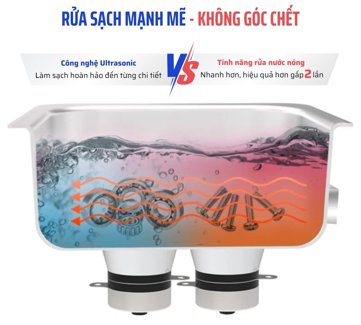 Ưu điểm của máy rửa siêu âm Rama Lite